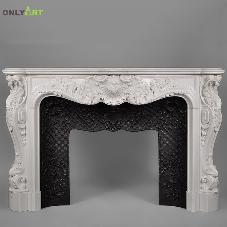 Antique marble fireplace mantel OLA-M156