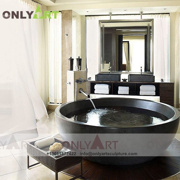 Black stone effects bathtub surrounds for sale OLA-Y047