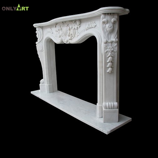 Christmas fireplace decor with white marble OLA-M162