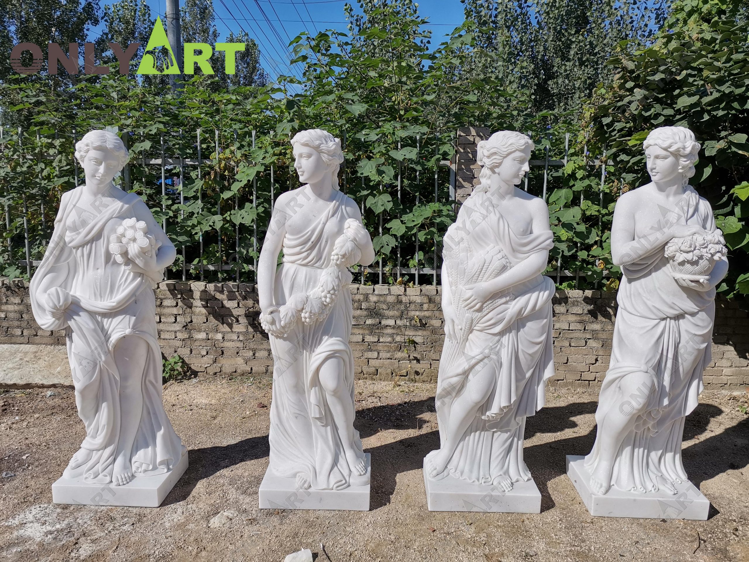 Classic design beautiful marble four season statues for sale