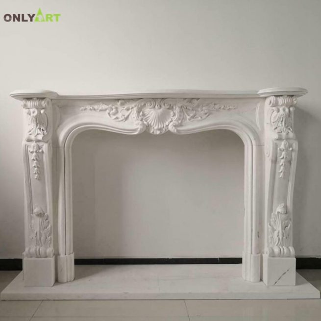 High quality large marble tile fireplace OLA-M150