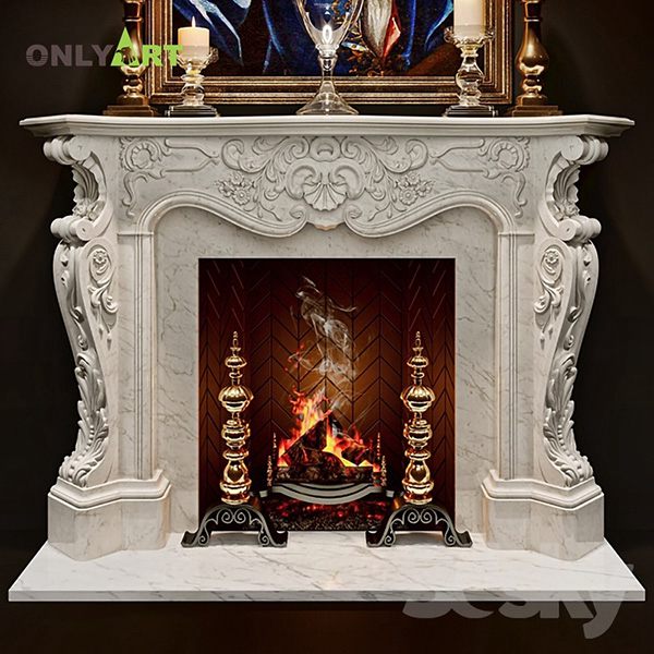 High quality victorian white fireplace surround OLA-M163