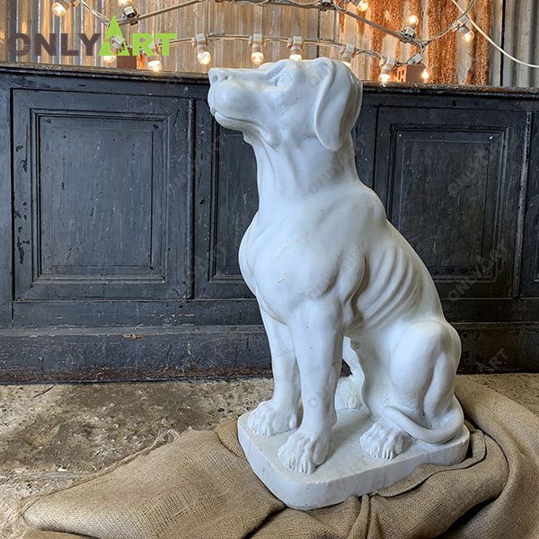 Large marble dog garden statues for sale OLA-A122
