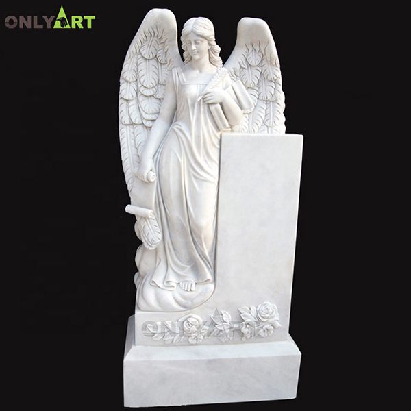 Life size hand carved angel tombstones monuments statue OLA-T101