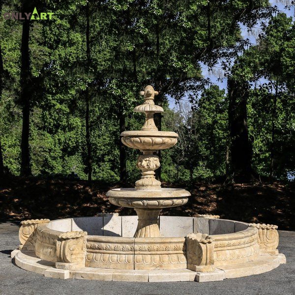 Marble large waterfall fountain for garden decor OLA-F298