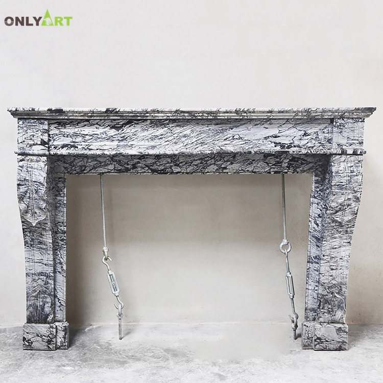 Natural marble fireplace mantel shelves OLA-M153