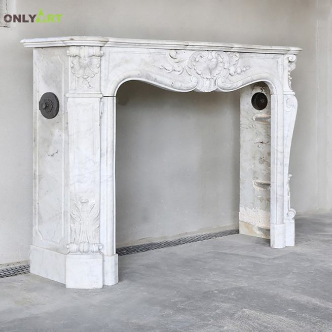 Natural marble large marble fireplace surround OLA-M144