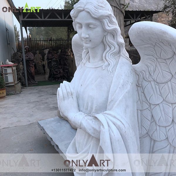 girl angel praying statue