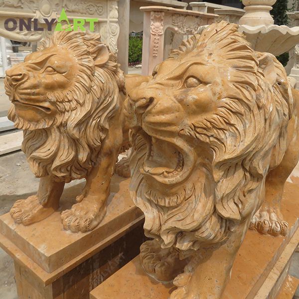 marble lion sculpture