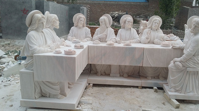 Decorative Religious Theme The Last Supper Marble Sculpture