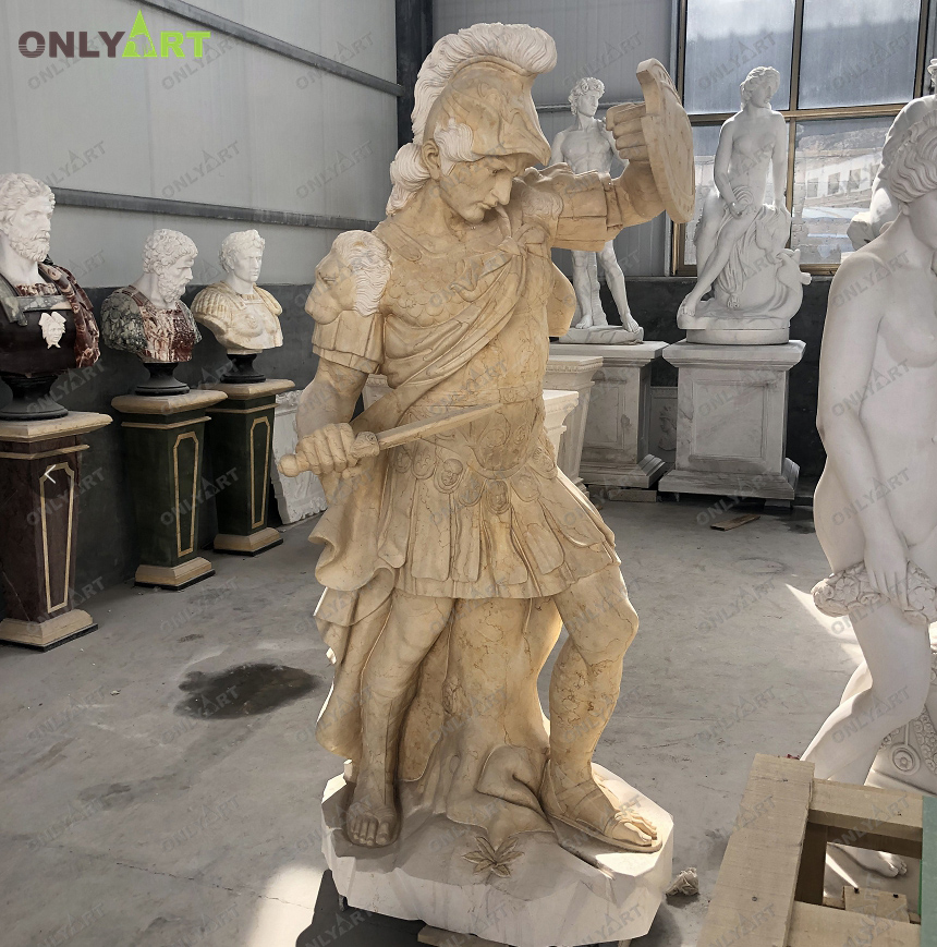 marble warrior statue