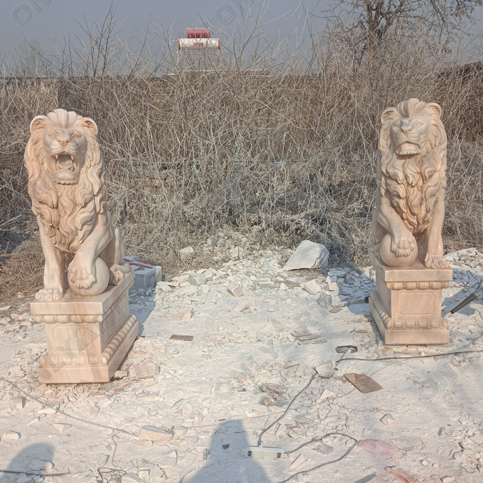 Wholesale Stone Carving Sitting Lion Statue