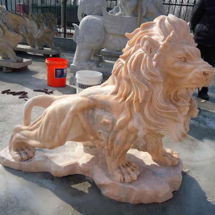 Outdoor lion marble sculpture,Garden Lion Statue For Sale,white marble lion statues outdoor,marble stone large lion statue standing,outdoor chinese lion statue